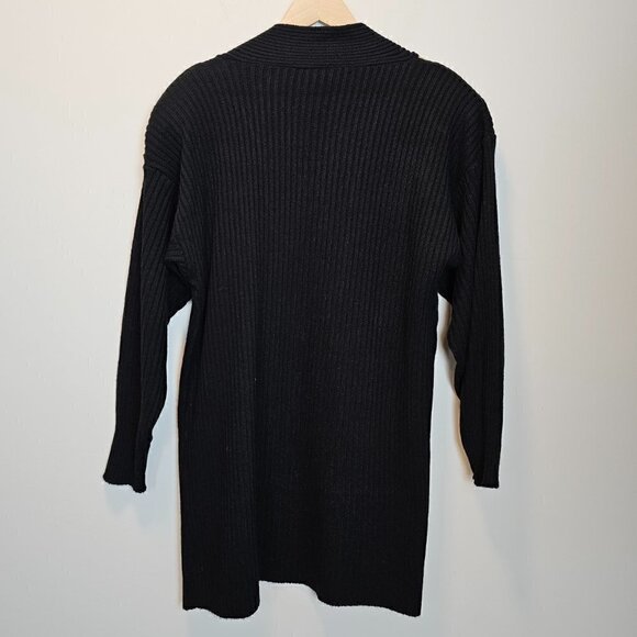 Focus Vintage Gold Studded Gothic Leopard Black Cardigan Sweater Large‎ - Picture 5 of 10